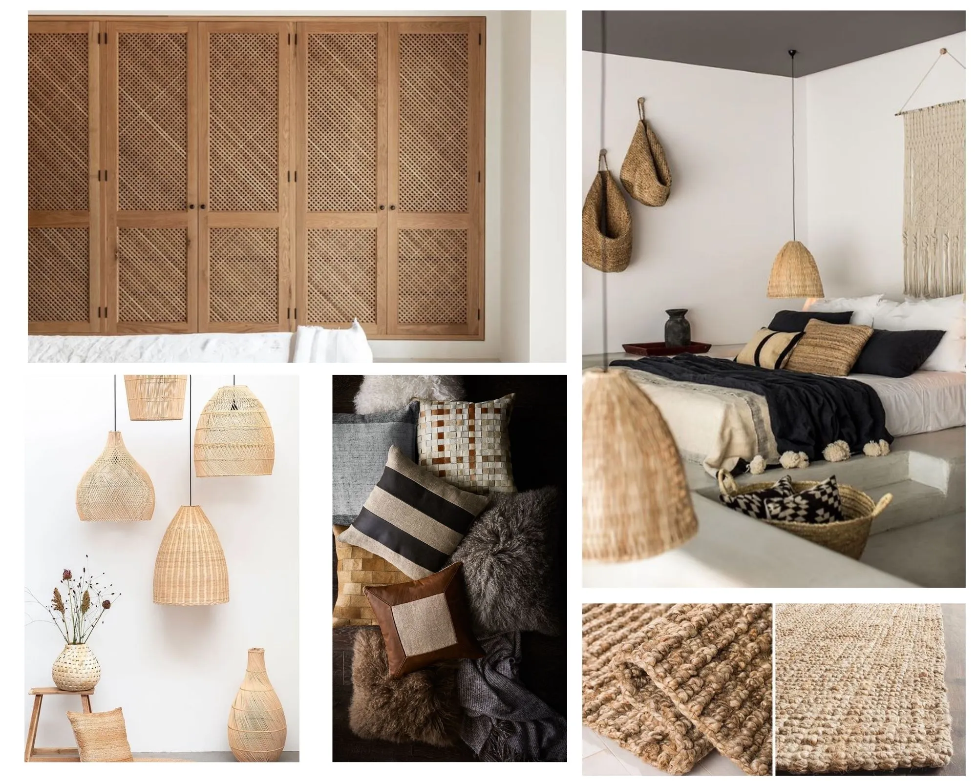 Moodboard – naturalne materiały i rattan