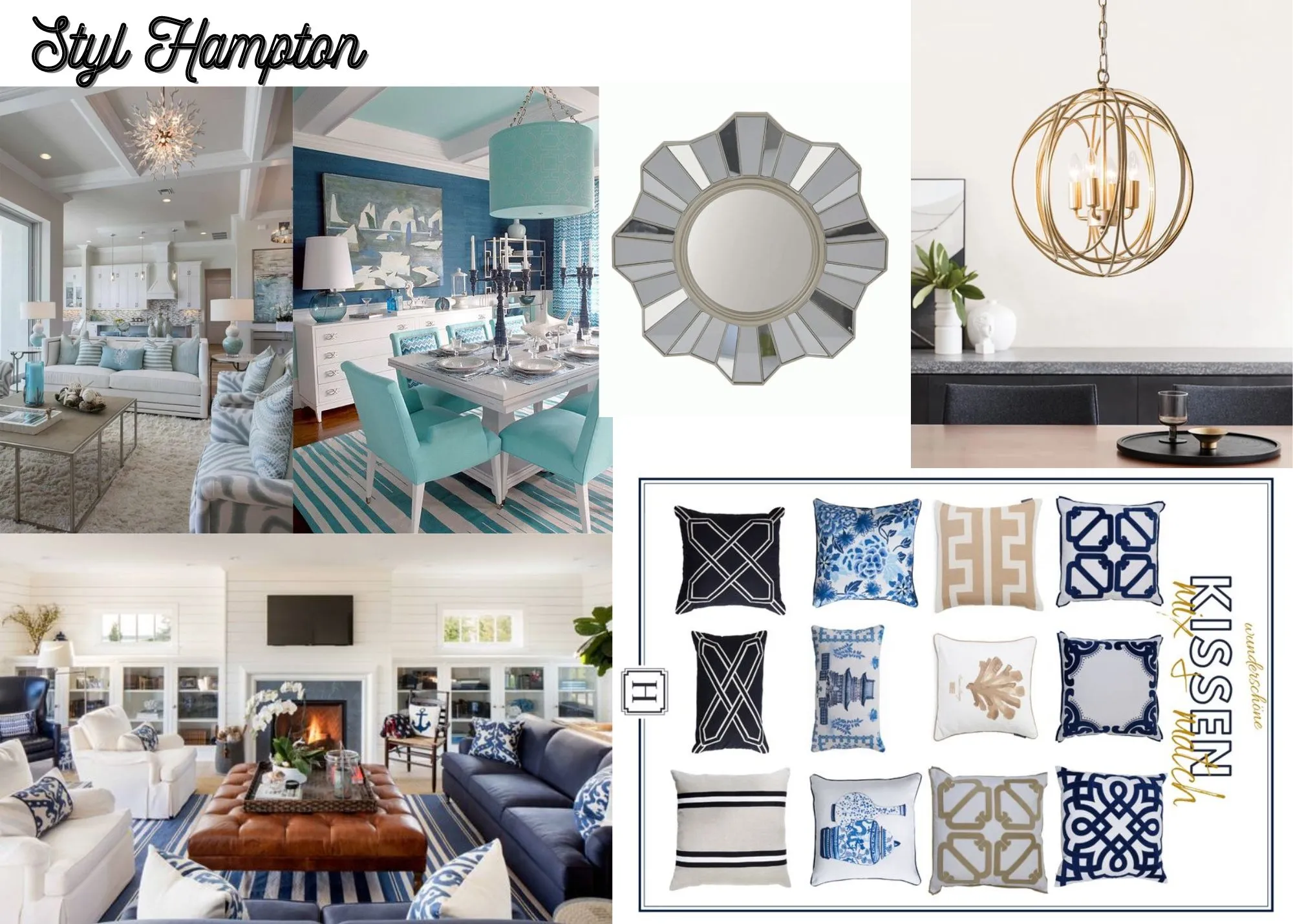 Moodboard – styl Hampton